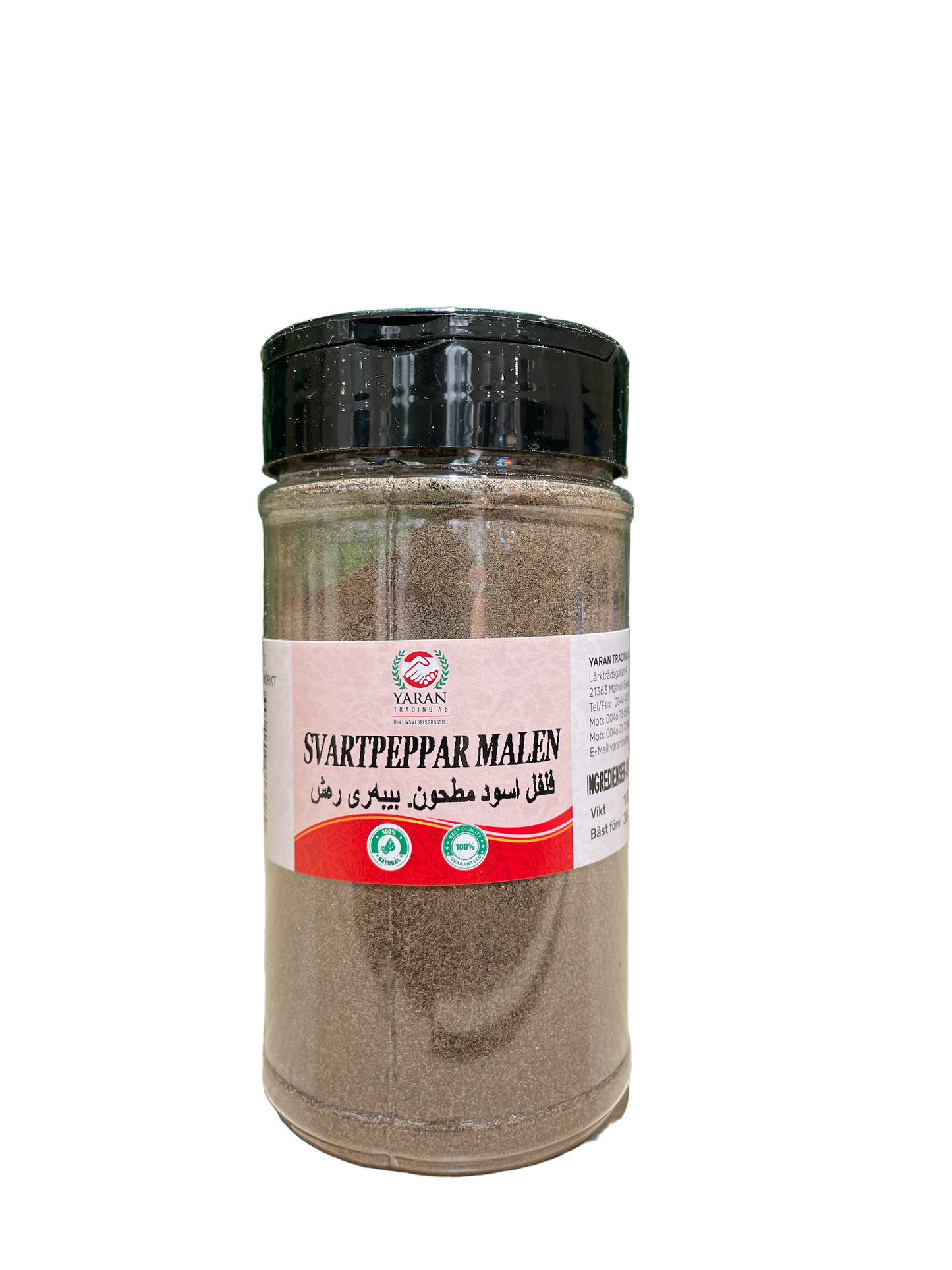 Svartpeppar Malen 180g